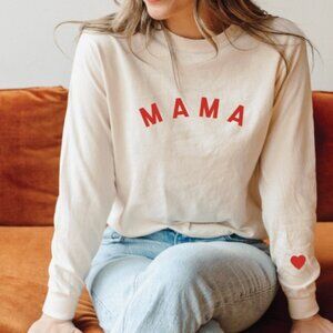 NWT Heart on My Sleeve Soft Cotton Long Sleeve - Mama